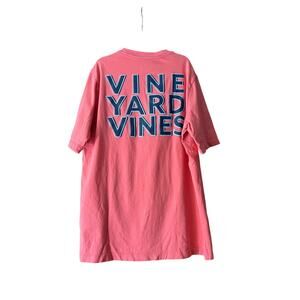 Vineyard Vines Boys' Puffy Paint Pocket Graphic T-Shirt Coral Red Size M (12-14)
